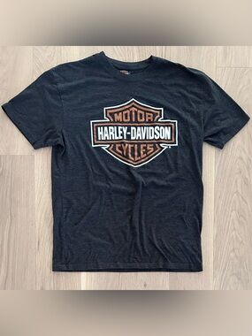 Harley-Davidson Motorcycles Bar & Shield Moncton NB Double Sided T-Shirt